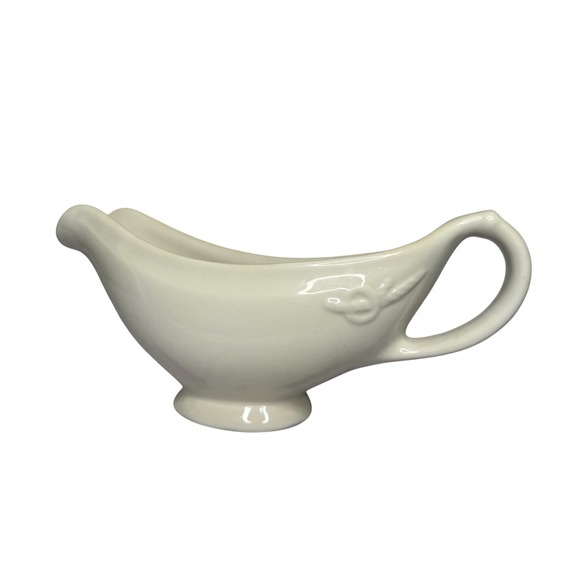 Hall Cream Vintage 60s Ironstone Gravy‎ Boat Dinnerware Classic Cottage - Picture 1 of 4